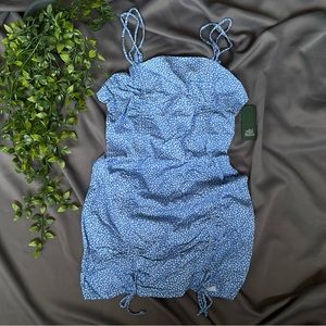 Wild Fable Floral Blue Double Ruched Bodycon Summer Beach Dress Size XXL Womens